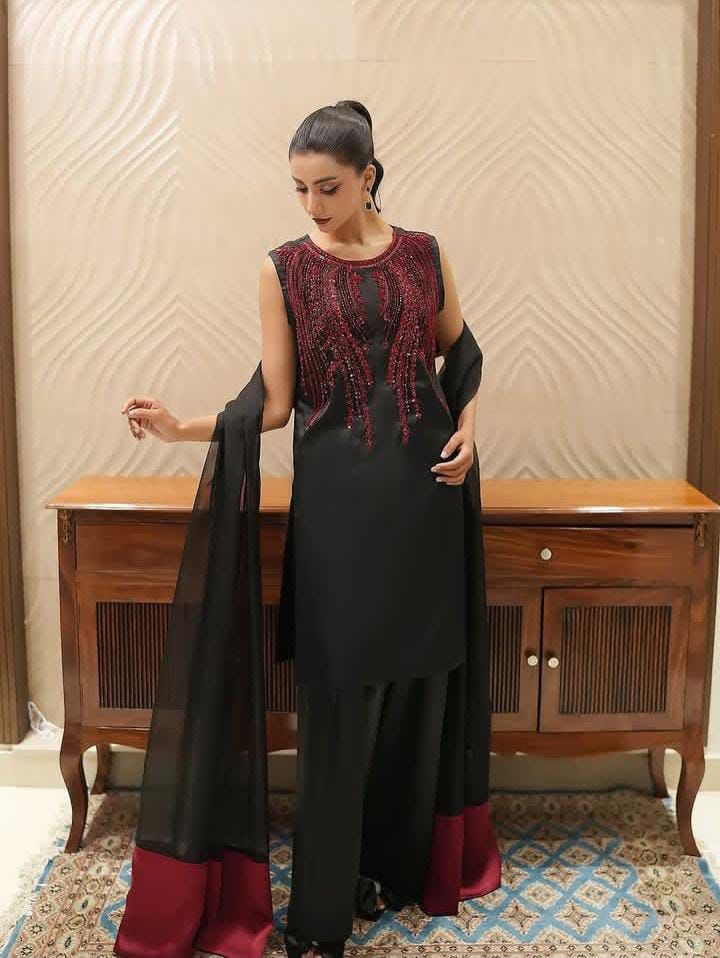 Handcrafted Luxury with Resham, Beads & Cutdana Work*