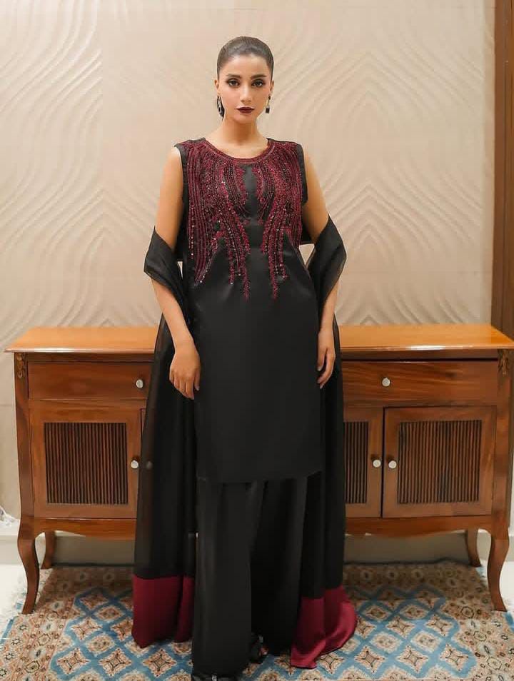Handcrafted Luxury with Resham, Beads & Cutdana Work*