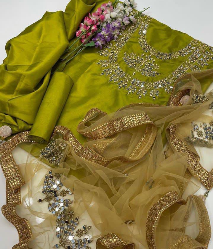 Original Mirror heavy silver thread Work Collection*