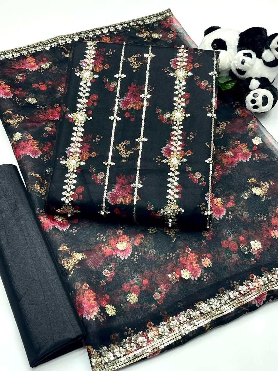 Heavy Sequence Embroidery with Pearls & Beads*