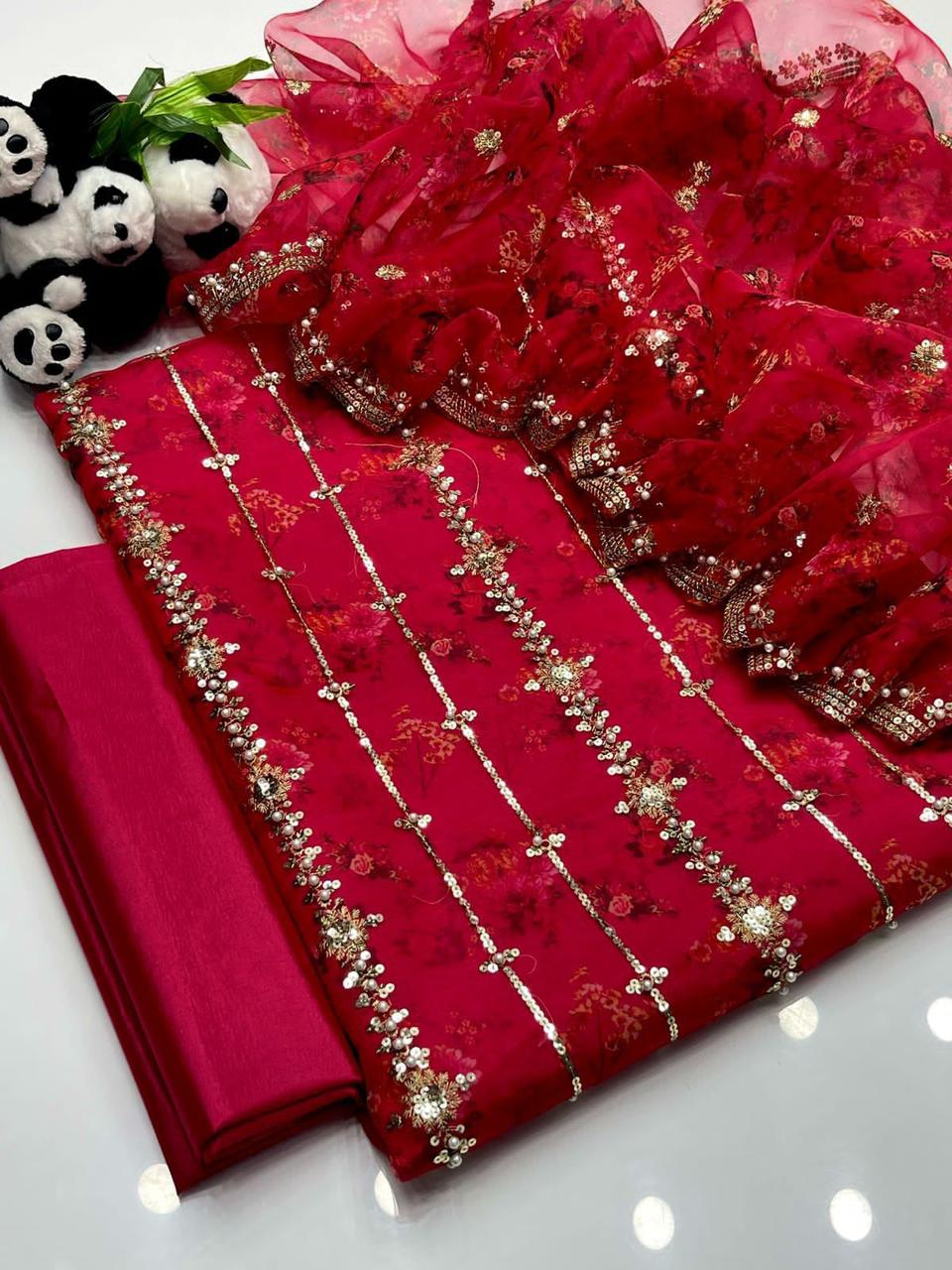 Heavy Sequence Embroidery with Pearls & Beads*
